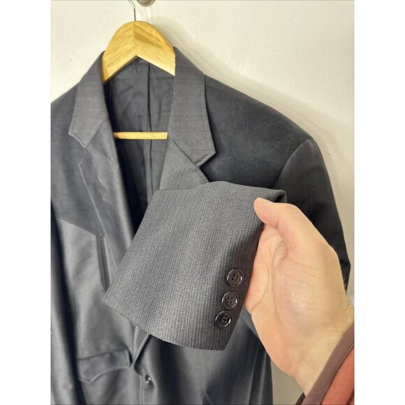 Circle S Men 44L Tall Black Western Blazer Sports Coat Cowboy USA - Picture 2 of 7